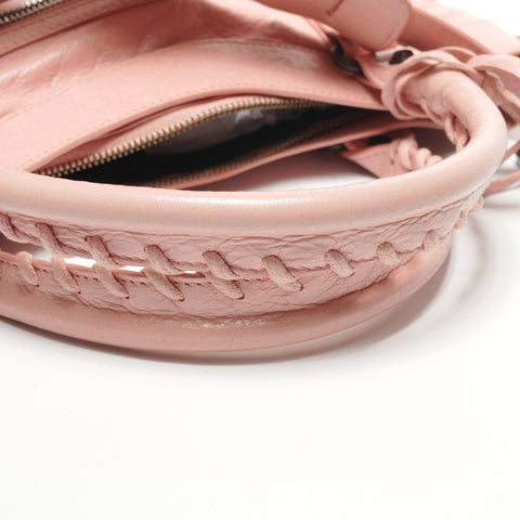 BALENCIAGA First 2-way Lamb Leather Shoulder Bag pink WS27333