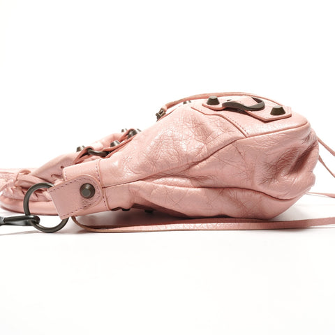 BALENCIAGA First 2-way Lamb Leather Shoulder Bag pink WS27333