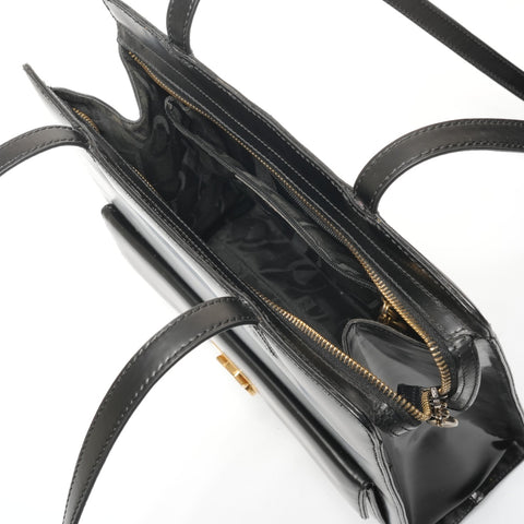 Salvatore Ferragamo Gancini leather Shoulder Bag black WS27334