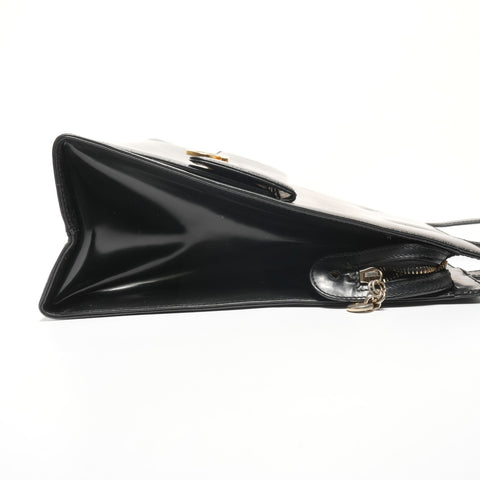 Salvatore Ferragamo Gancini leather Shoulder Bag black WS27334