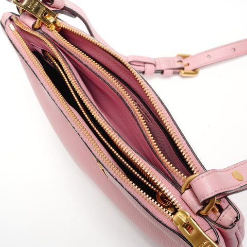 PRADA 皮革单肩包 粉色 WS27335
