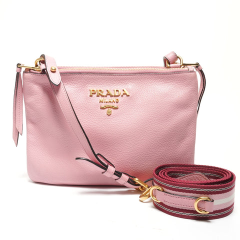 PRADA 皮革单肩包 粉色 WS27335