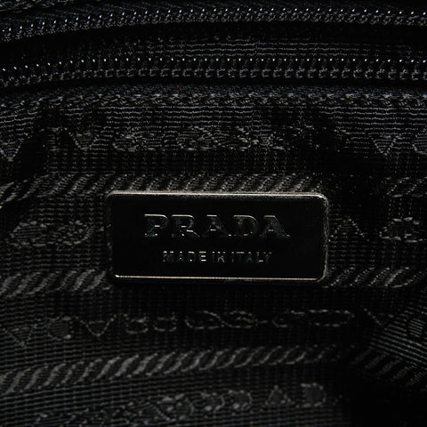 PRADA Nylon triangle logo Shoulder Bag black WS27336