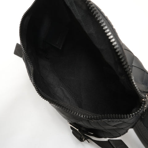 BOTTEGAVENETA INTRECCIATO Rubber Body Bag Shoulder Bag black WS27338