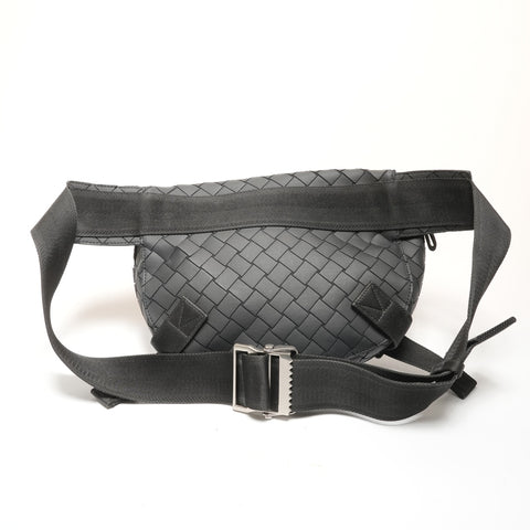 BOTTEGAVENETA INTRECCIATO Rubber Body Bag Shoulder Bag black WS27338