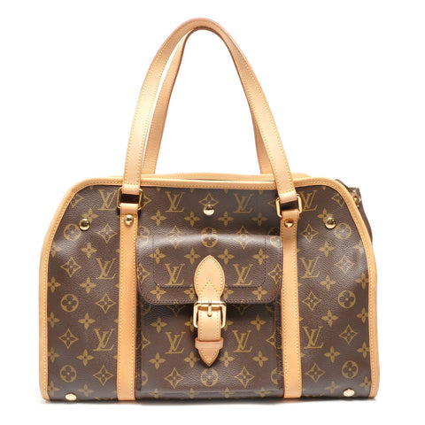 LOUIS VUITTON Sac Baxter GM Monogram Small Dog Carrier Bag, M42028 Shoulder Bag Brown WS27339