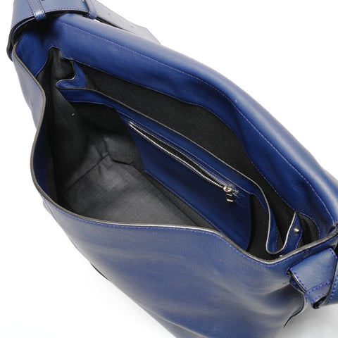 LOEWE Anton leather messenger bag Shoulder Bag Navy WS27340