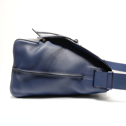 LOEWE Anton leather messenger bag Shoulder Bag Navy WS27340