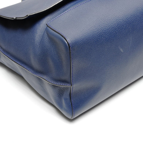 LOEWE Anton leather messenger bag Shoulder Bag Navy WS27340