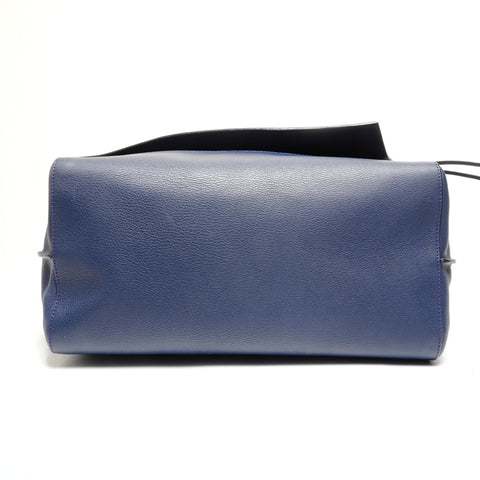 LOEWE Anton leather messenger bag Shoulder Bag Navy WS27340