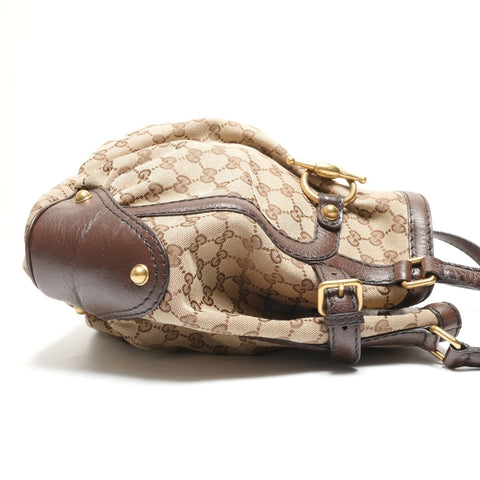 GUCCI GG Canvas Horsebit Tote Bag with One Belt Shoulder Bag beige WS27341