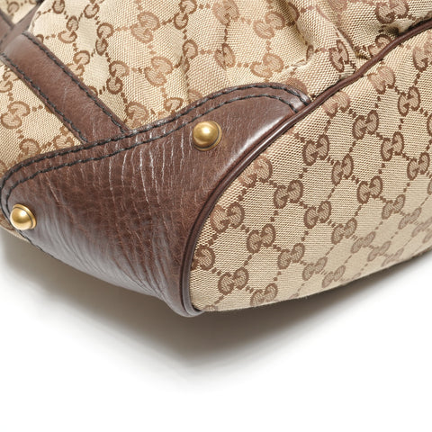 GUCCI GG Canvas Horsebit Tote Bag with One Belt Shoulder Bag beige WS27341