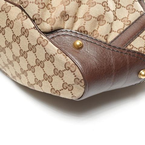 GUCCI GG Canvas Horsebit Tote Bag with One Belt Shoulder Bag beige WS27341