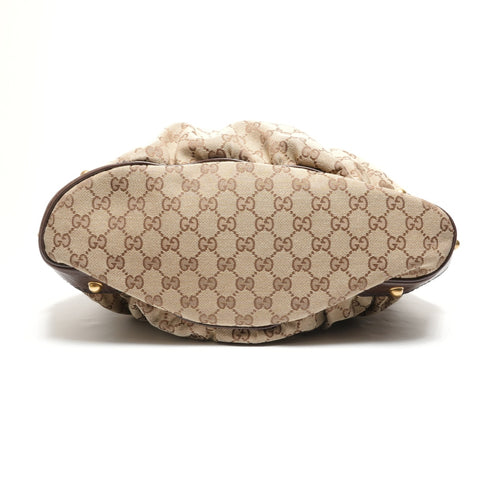 GUCCI GG Canvas Horsebit Tote Bag with One Belt Shoulder Bag beige WS27341