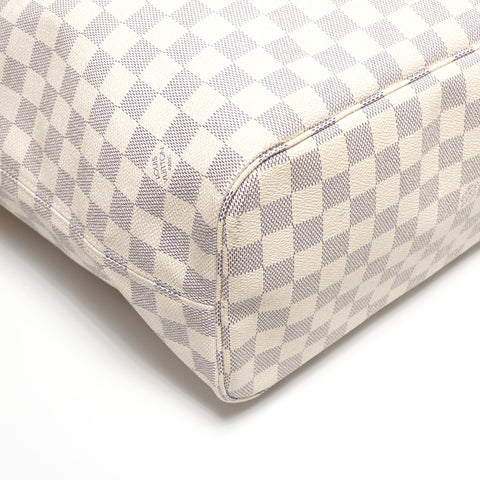 LOUIS VUITTON Damier Azur Neverfull MM Tote Bag Shoulder Bag white WS27342