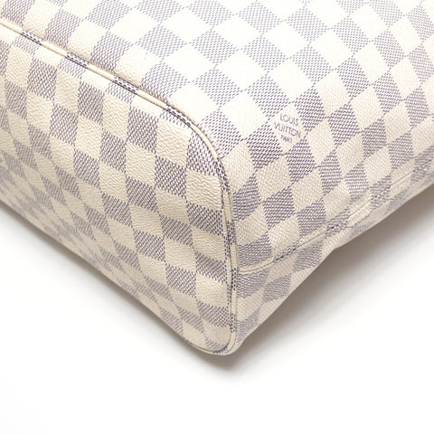 LOUIS VUITTON Damier Azur Neverfull MM Tote Bag Shoulder Bag white WS27342