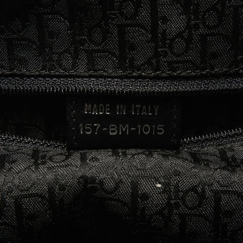 Christian Dior Leather Gaucho Bowling Bag Boston bag black WS27343