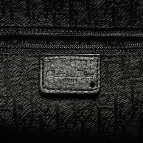 Christian Dior Leather Gaucho Bowling Bag Boston bag black WS27343