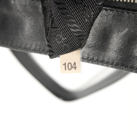 PRADA Nylon Leather Baguette One Belt Shoulder Bag black WS27344