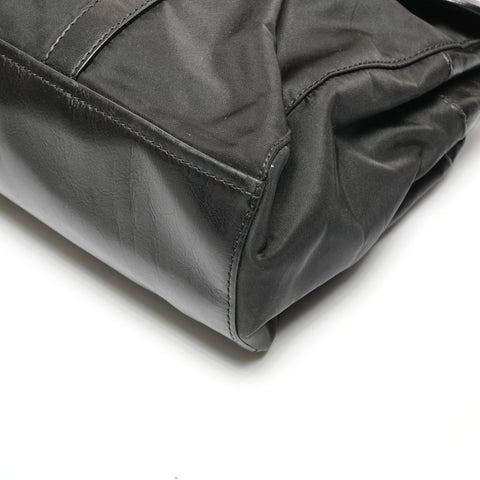 PRADA Nylon Leather Baguette One Belt Shoulder Bag black WS27344