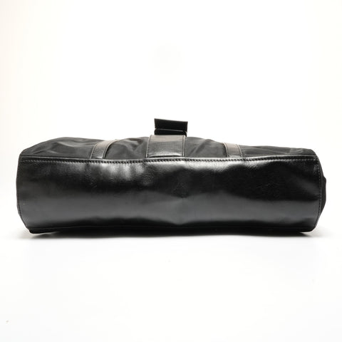 PRADA Nylon Leather Baguette One Belt Shoulder Bag black WS27344