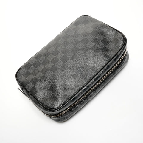 LOUIS VUITTON N47521 Damier Graphite True Toilette GM Clutch bag black WS27345