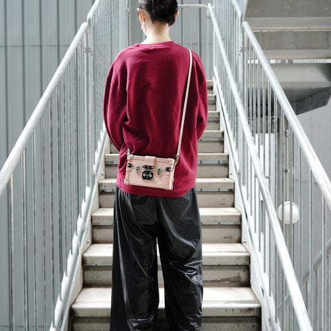 LOUIS VUITTON Epi Petite Malle Trunk Shoulder Bag pink WS27346