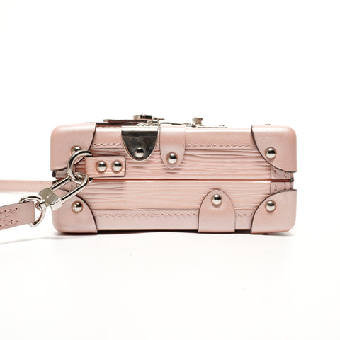 LOUIS VUITTON Epi Petite Malle Trunk Shoulder Bag pink WS27346