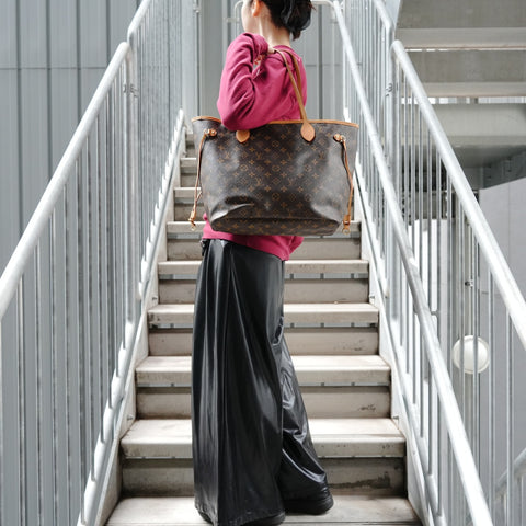 LOUIS VUITTON Neverfull MM Monogram 2007 Shoulder Bag Brown WS27348