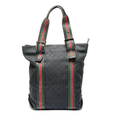 GUCCI GG Canvas Sherry Tote Bag black WS27349