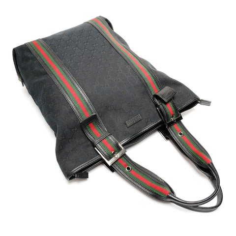 GUCCI GG Canvas Sherry Tote Bag black WS27349