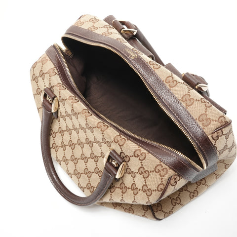 GUCCI GG Canvas Handbag Bowling Bag Boston bag beige WS27353