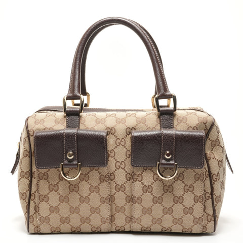 GUCCI GG Canvas Handbag Bowling Bag Boston bag beige WS27353