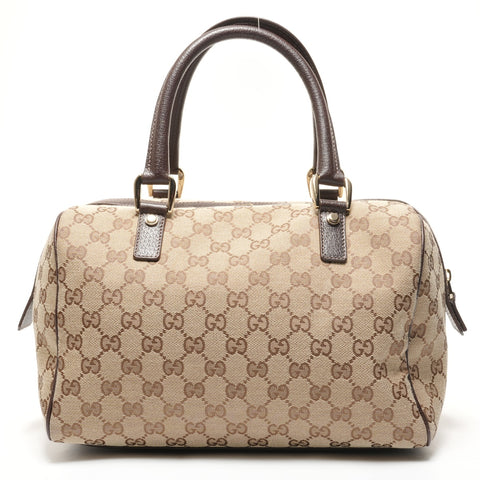 GUCCI GG Canvas Handbag Bowling Bag Boston bag beige WS27353