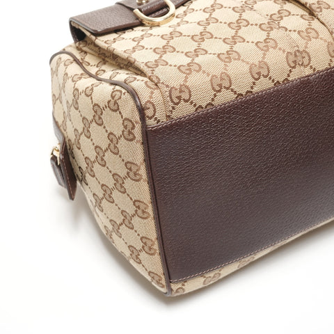 GUCCI GG Canvas Handbag Bowling Bag Boston bag beige WS27353