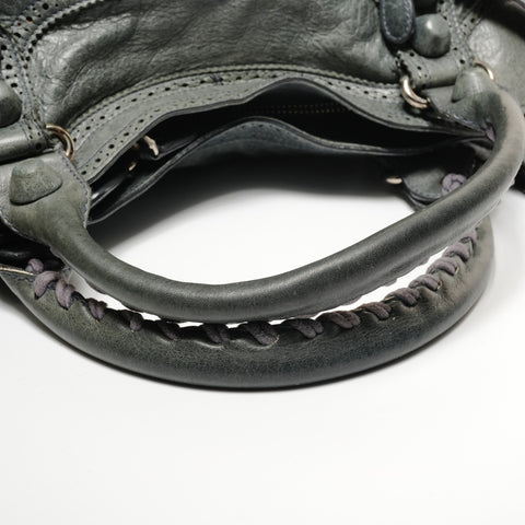 BALENCIAGA City 2way Giant Shoulder Bag blue WS27354