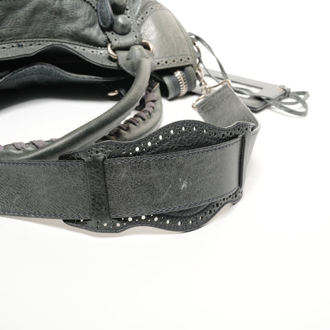 BALENCIAGA City 2way Giant Shoulder Bag blue WS27354