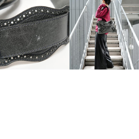 BALENCIAGA City 2way Giant Shoulder Bag blue WS27354