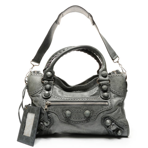 BALENCIAGA City 2way Giant Shoulder Bag blue WS27354