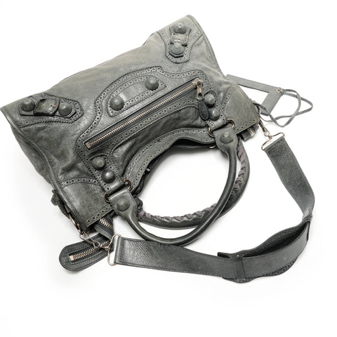 BALENCIAGA City 2way Giant Shoulder Bag blue WS27354