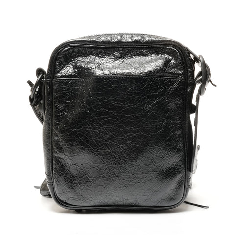 BALENCIAGA Leather Le Cagoule crossbody bag Shoulder Bag black WS27355