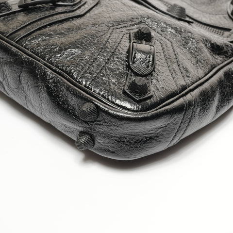 BALENCIAGA Leather Le Cagoule crossbody bag Shoulder Bag black WS27355