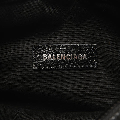 BALENCIAGA Leather Le Cagoule crossbody bag Shoulder Bag black WS27355