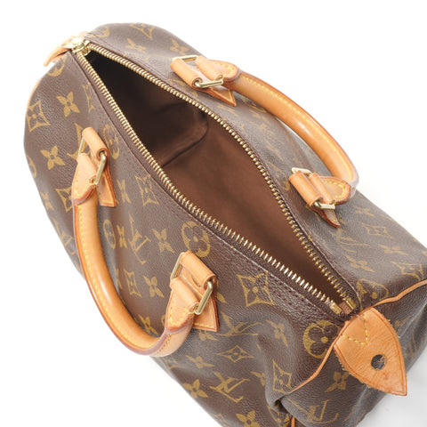LOUIS VUITTON 2001 Speedy 25 Monogram Handbag Brown WS27356