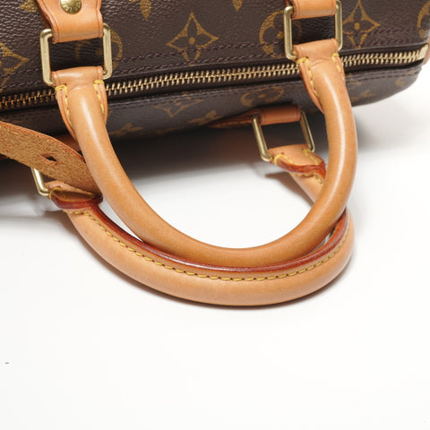 LOUIS VUITTON 2001 Speedy 25 Monogram Handbag Brown WS27356