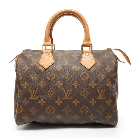 LOUIS VUITTON 2001 Speedy 25 Monogram Handbag Brown WS27356