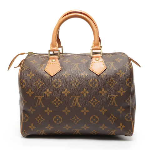 LOUIS VUITTON 2001 Speedy 25 Monogram Handbag Brown WS27356