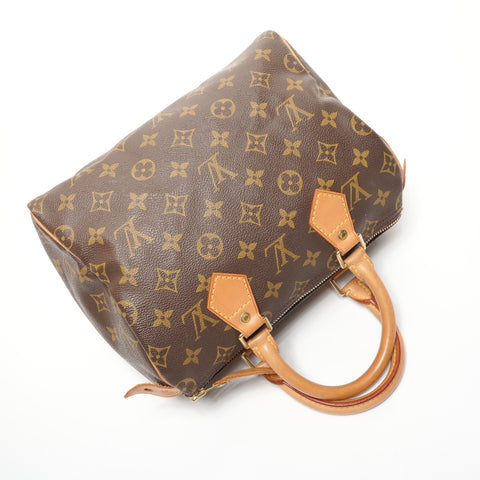 LOUIS VUITTON 2001 Speedy 25 Monogram Handbag Brown WS27356