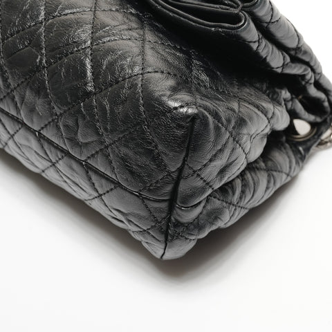 CHANEL One Belt Leather Chain Flap 13 Series 2009-2010 Shoulder Bag black WS27358