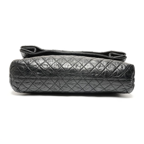 CHANEL One Belt Leather Chain Flap 13 Series 2009-2010 Shoulder Bag black WS27358